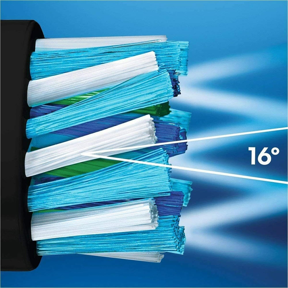 CrossAction Electric Toothbrush Replacement Brush Head Refills,5-PK Black E