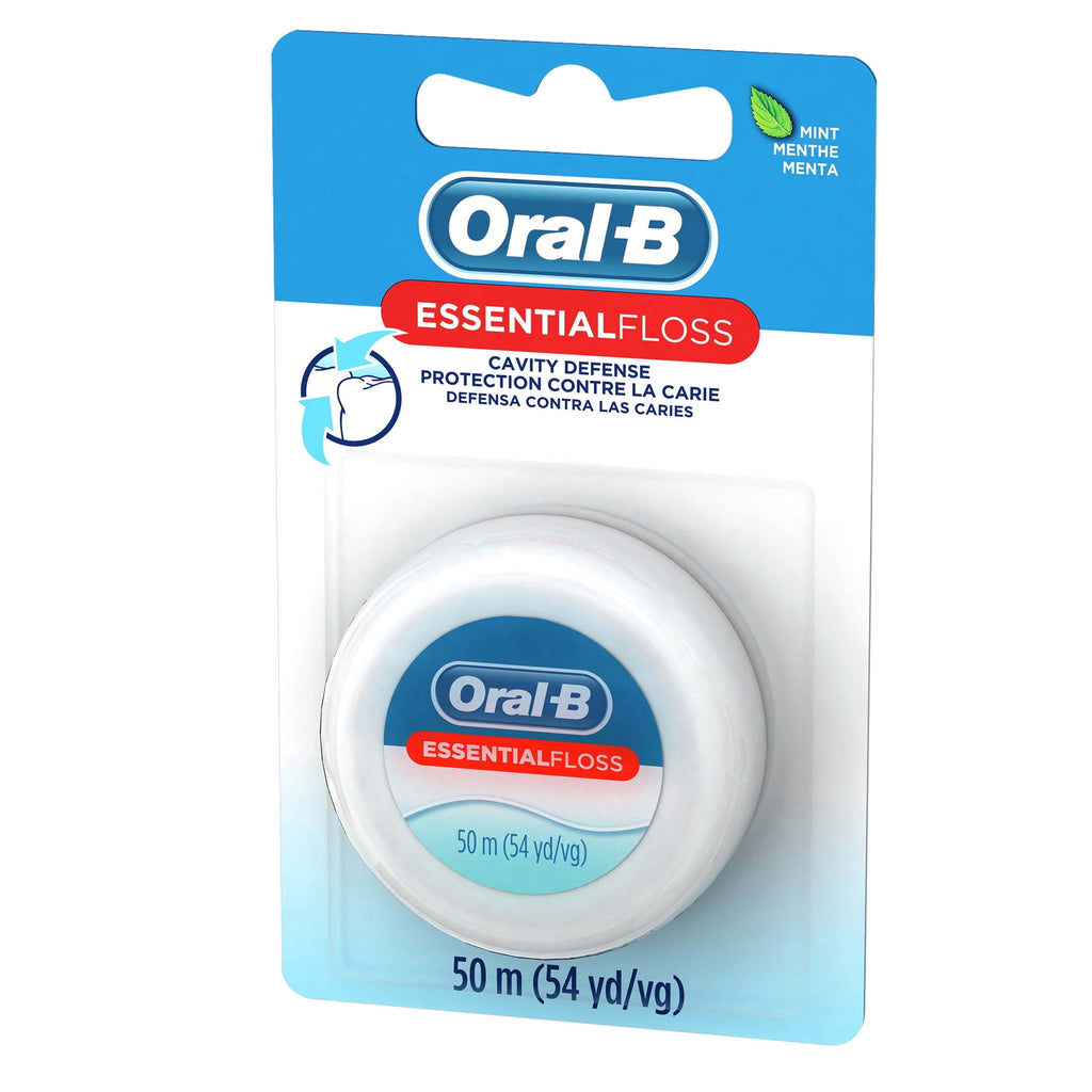 Floss, Essential Floss Mint Waxed Dental Floss, Cavity Defense, 50 m