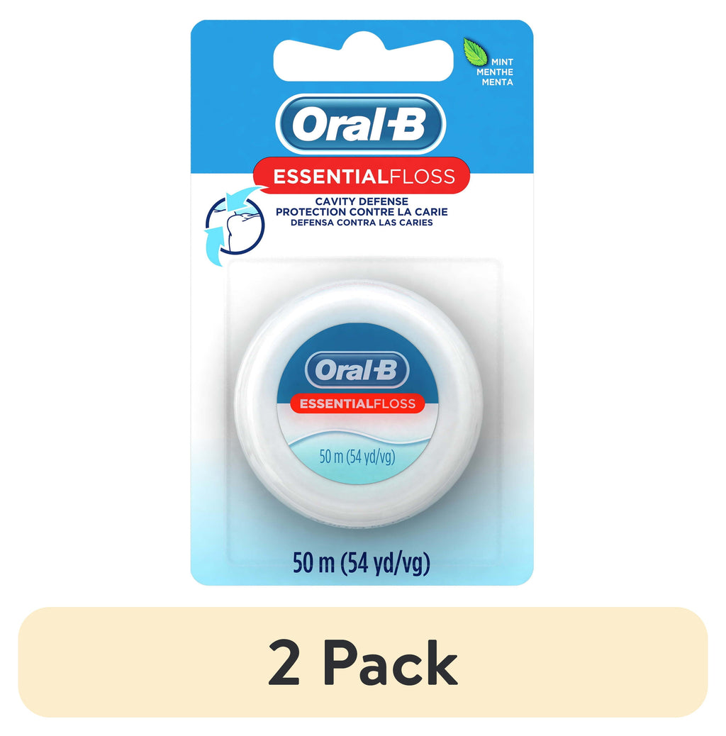 Floss, Essential Floss Mint Waxed Dental Floss, Cavity Defense, 50 m