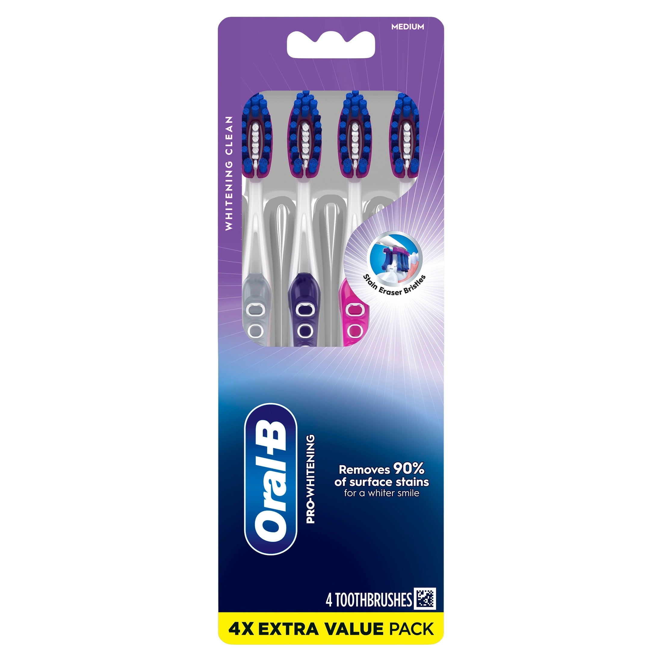 Toothbrush Pro Whitening, Medium, 4 Count
