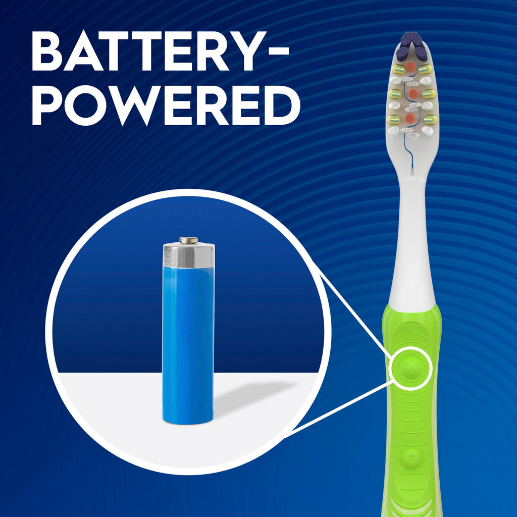 Toothbrush Pack, Expert Clean Pulsar Battery Powered Toothbrush, Medium, 2 Count