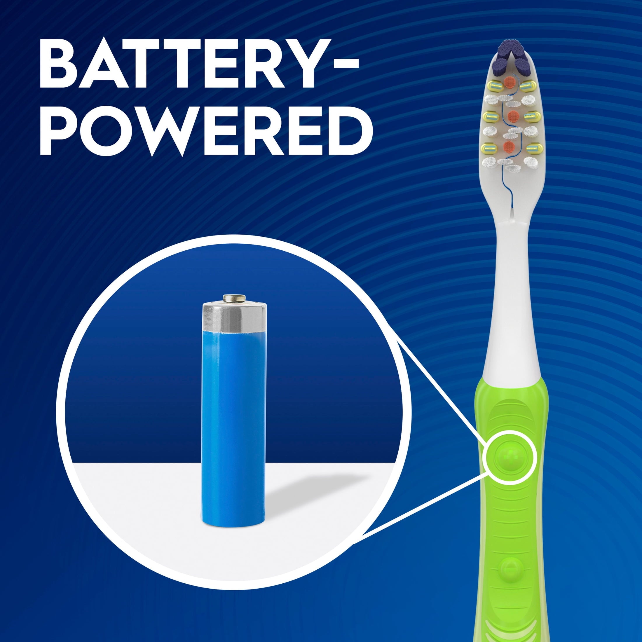 Toothbrush Pack, Expert Clean Pulsar Battery Powered Toothbrush, Medium, 2 Count