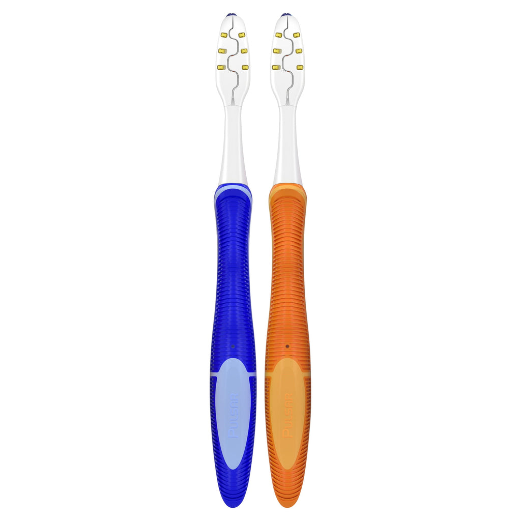 Toothbrush Pack, Expert Clean Pulsar Battery Powered Toothbrush, Medium, 2 Count