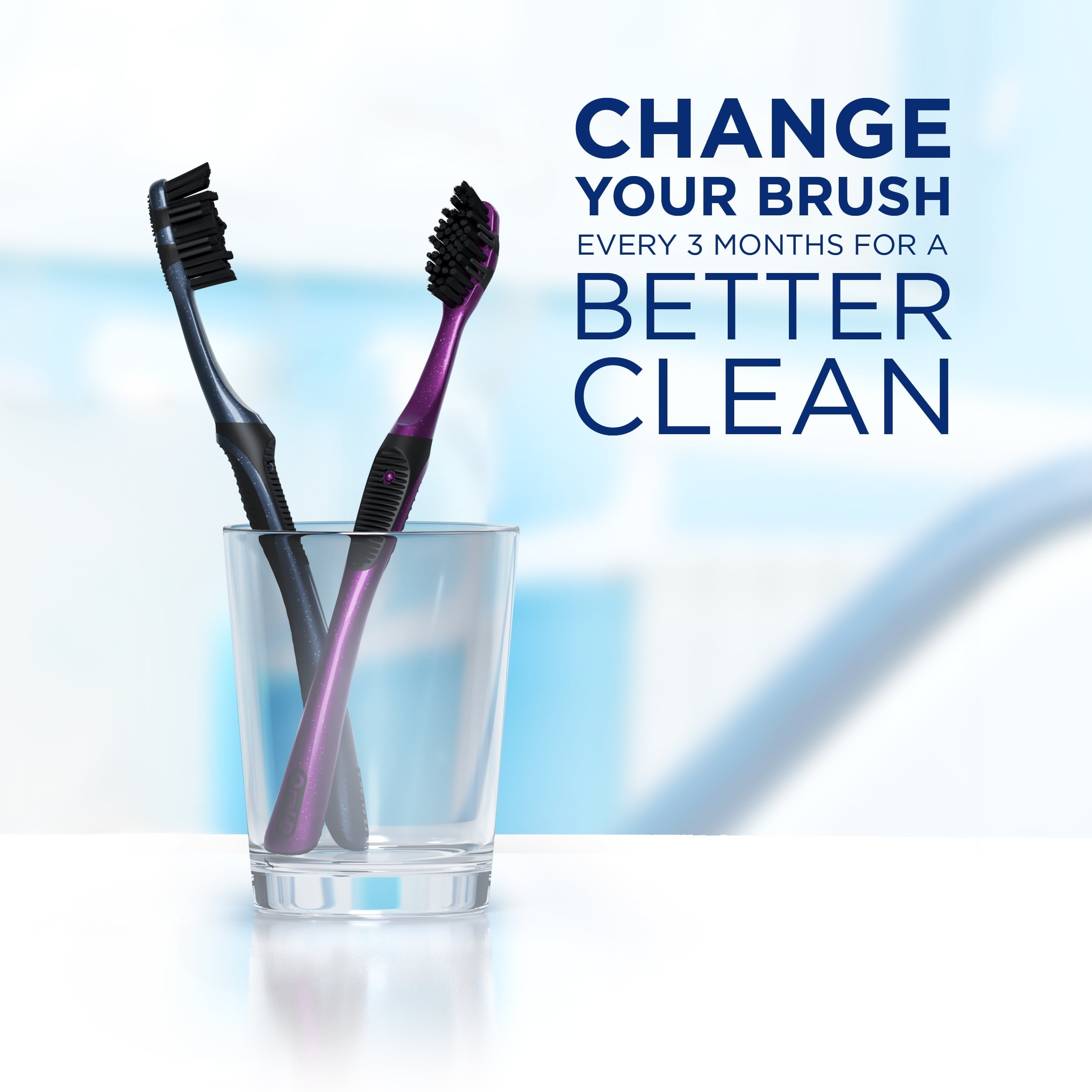 Charcoal Manual Toothbrush, Medium, 2 Count, for &amp; Children 3+