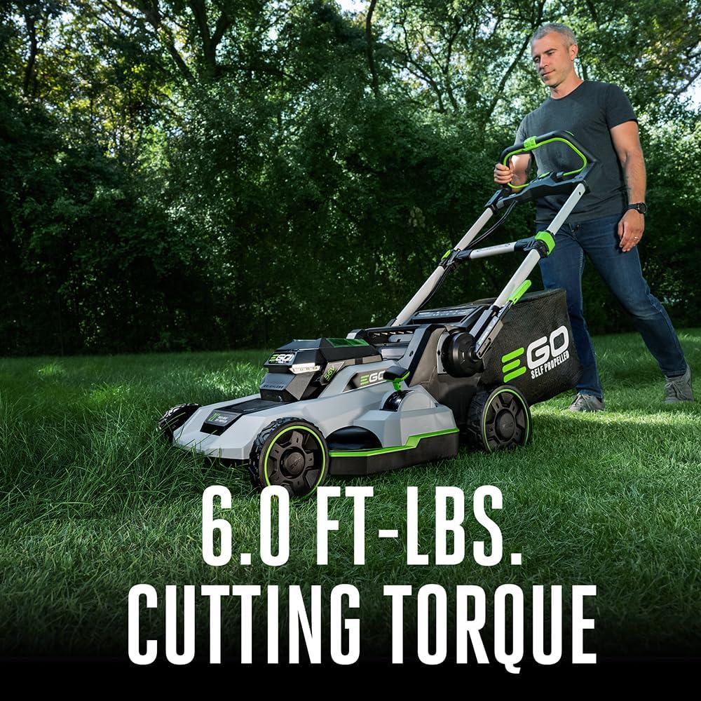 EGO Power 21-Inch 56V Self-Propelled Cordless Lawn Mower with 2x 4.0Ah Batteries & Rapid Charger, Black