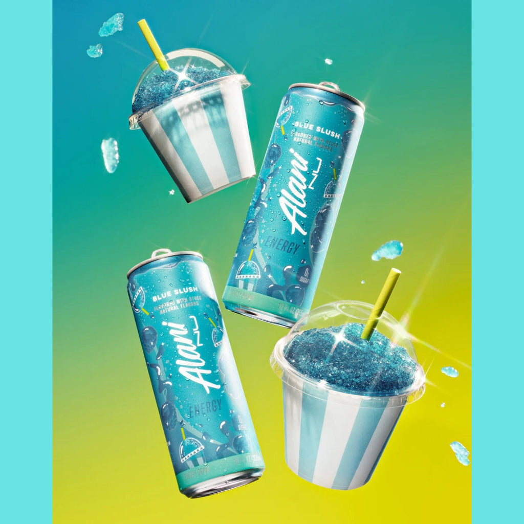 Slush Energy Drink 12‑Can Variety Pack – Lime, Blue, Pink &amp; Cherry – 12 fl oz Cans