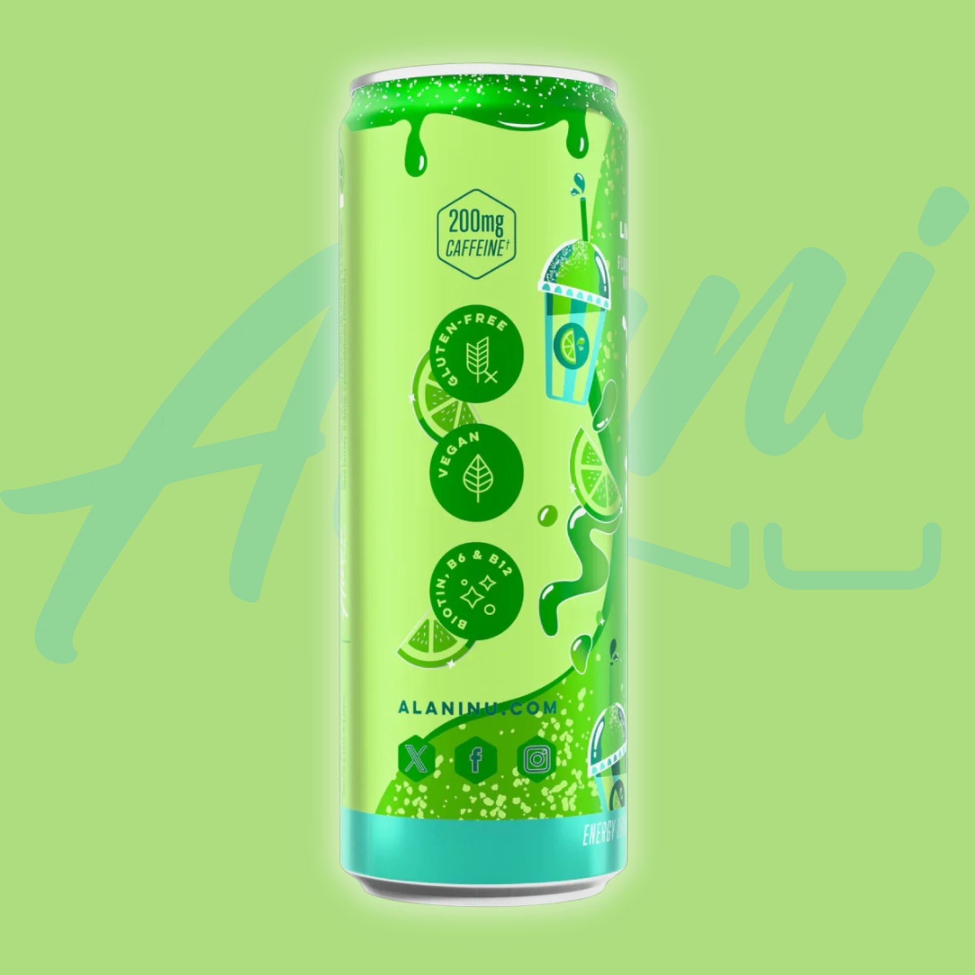 Slush Energy Drink 12‑Can Variety Pack – Lime, Blue, Pink &amp; Cherry – 12 fl oz Cans