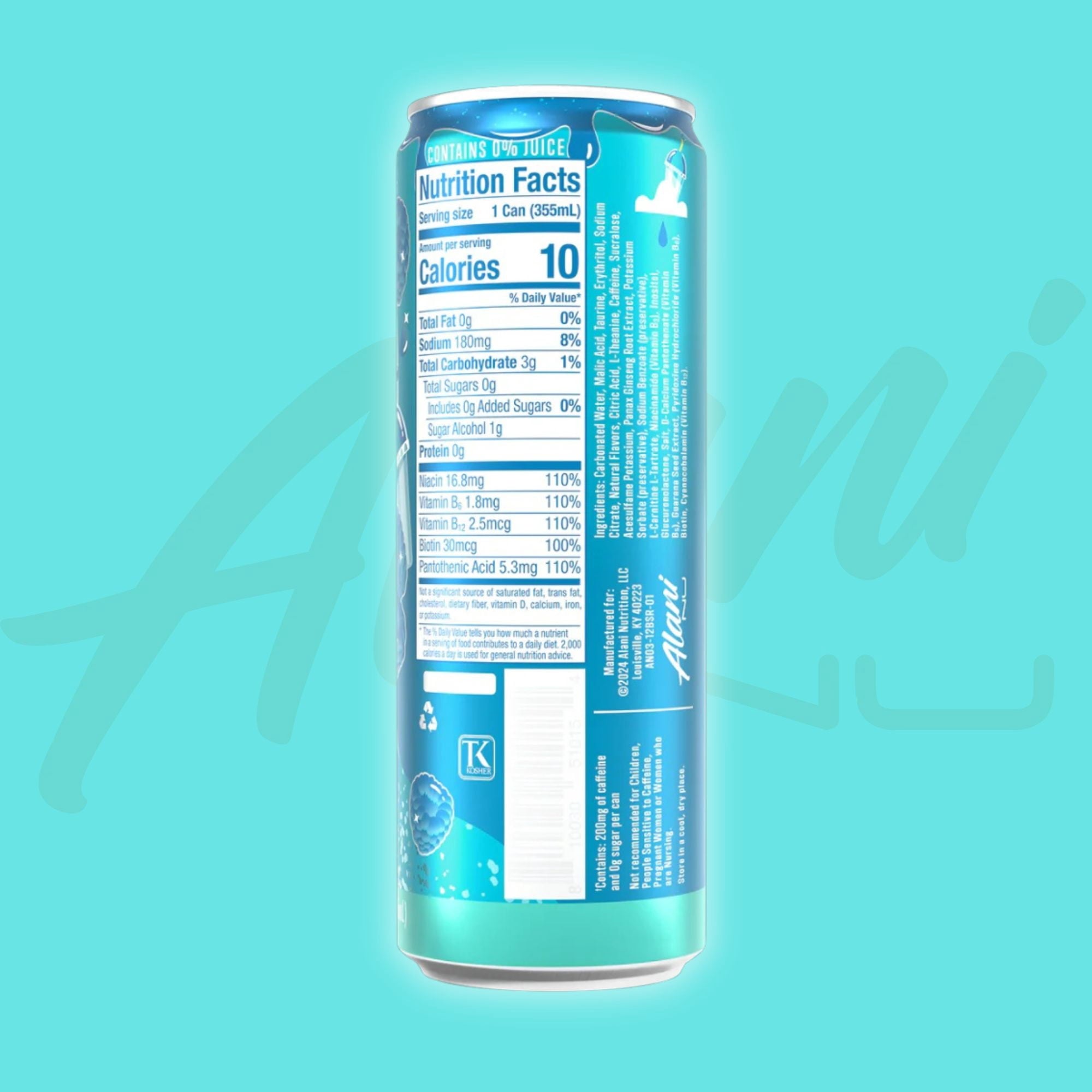 Slush Energy Drink 12‑Can Variety Pack – Lime, Blue, Pink &amp; Cherry – 12 fl oz Cans