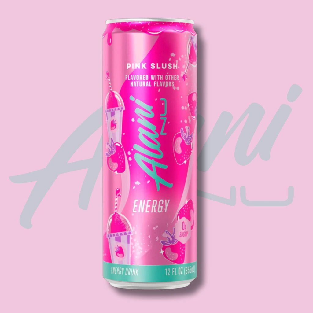 Slush Energy Drink 12‑Can Variety Pack – Lime, Blue, Pink &amp; Cherry – 12 fl oz Cans