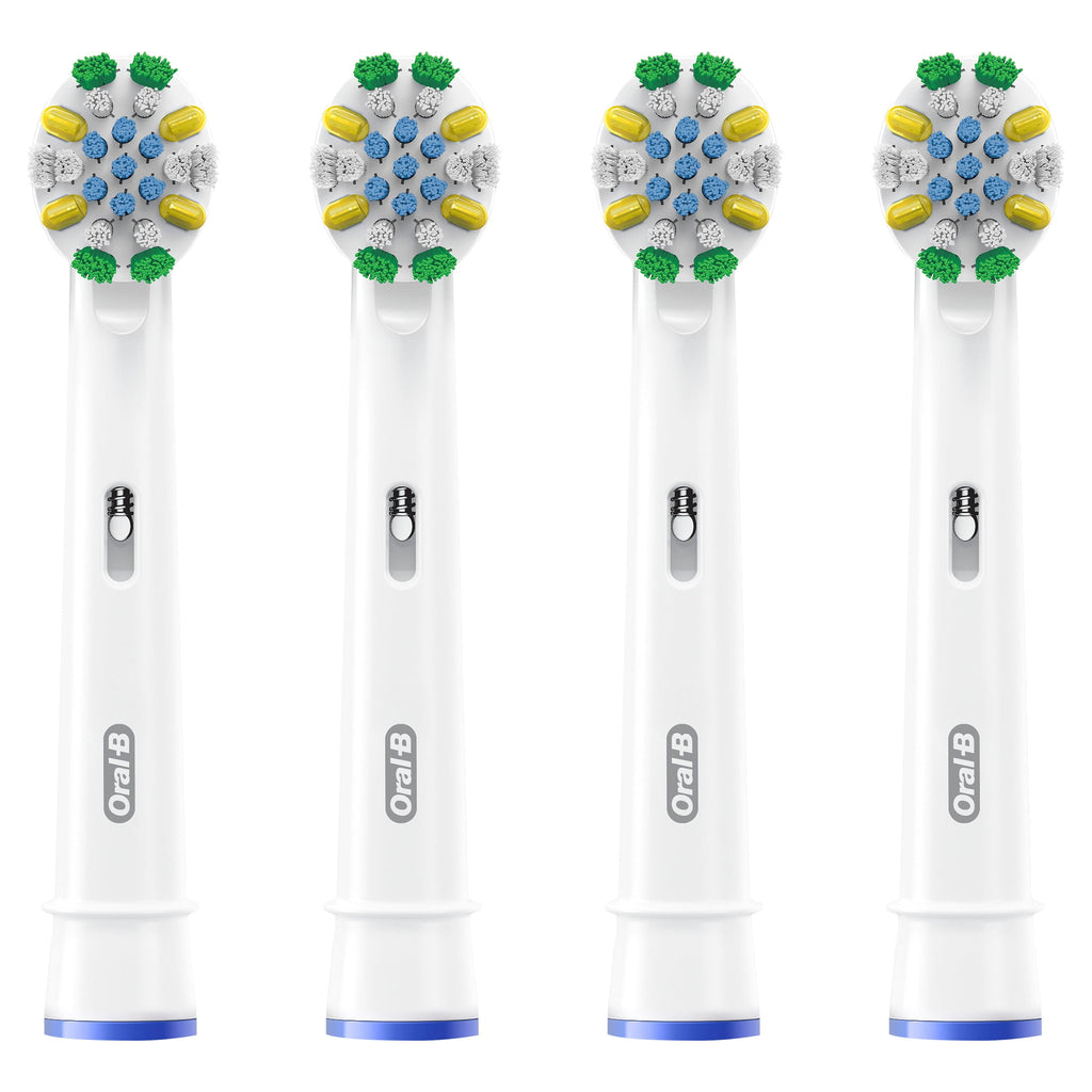 ‑B Toothbrush Heads, FlossActionX Electric Toothbrush Replacement Heads with X‑Filament, 4 Count