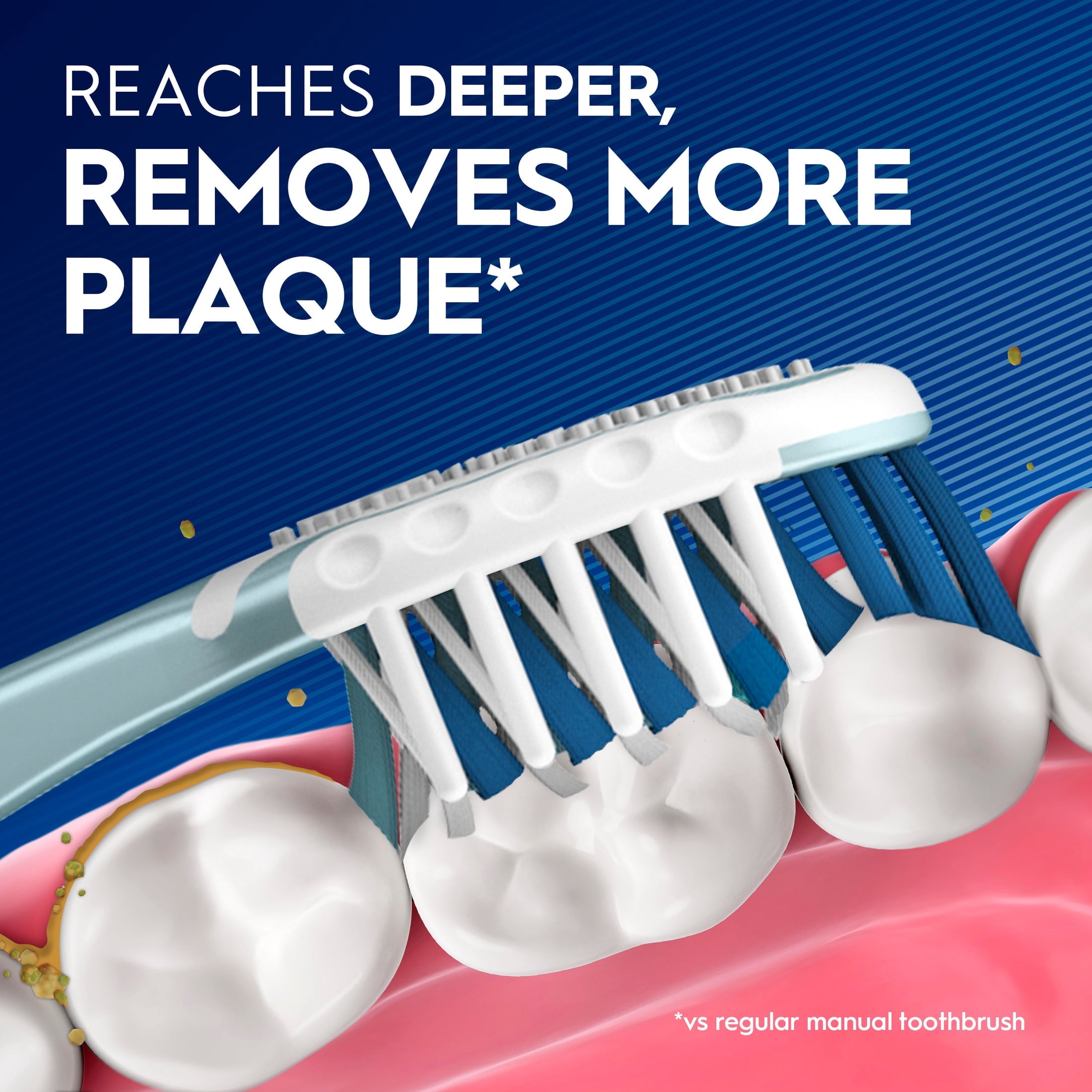Toothbrush Pack, Pro-Clean CrossAction Plaque Removal Manual Toothbrush, Soft Bristles, 4 Count
