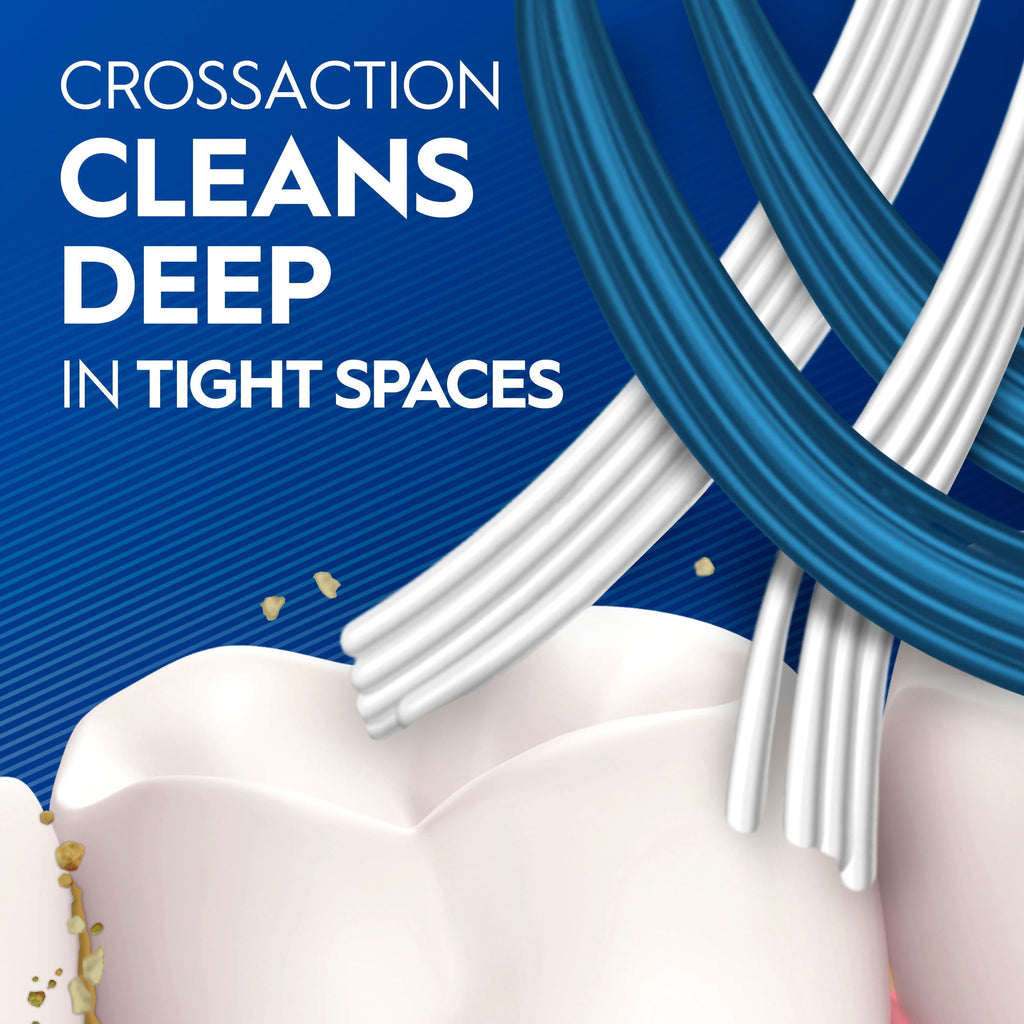 Toothbrush Pack, Pro-Clean CrossAction Plaque Removal Manual Toothbrush, Soft Bristles, 4 Count