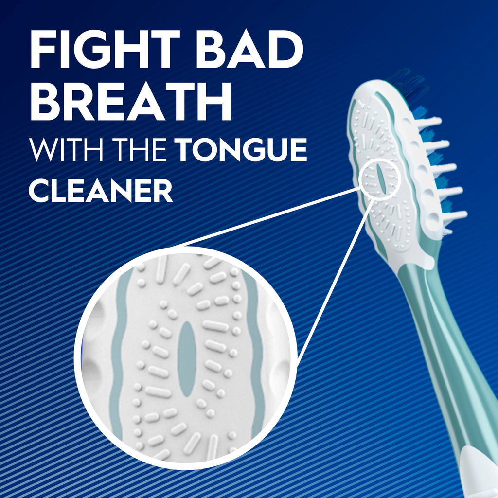 Toothbrush Pack, Pro-Clean CrossAction Plaque Removal Manual Toothbrush, Soft Bristles, 4 Count