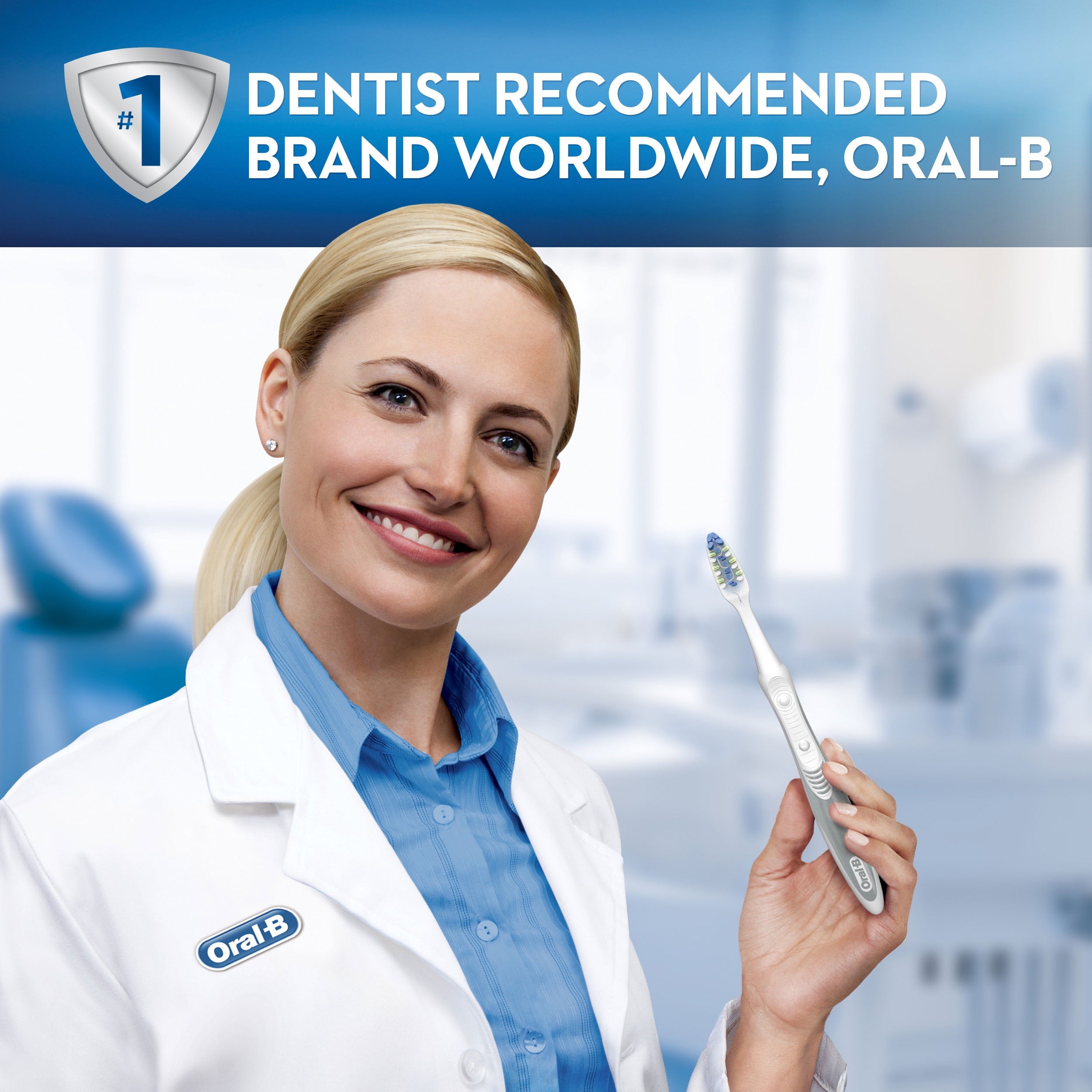 Battery Electric Toothbrush, Medium, 2 Ct