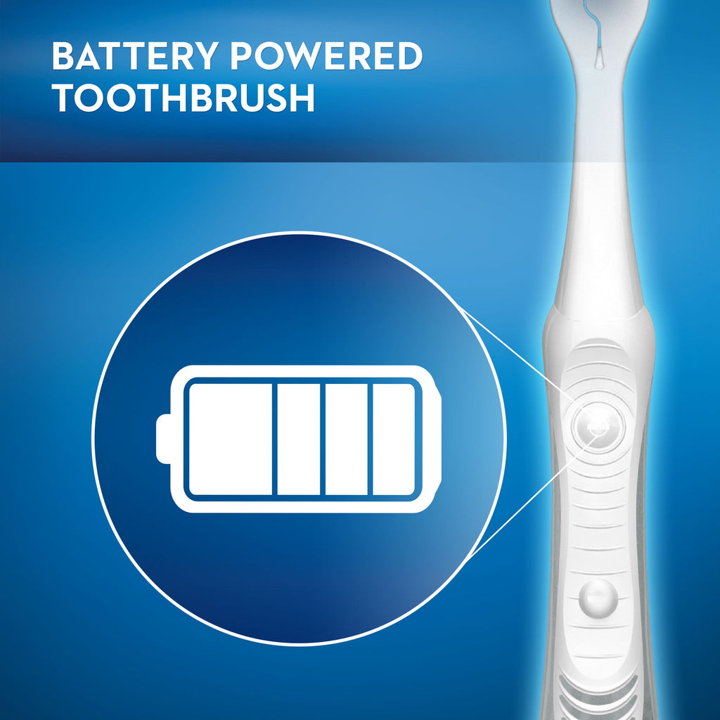 Battery Electric Toothbrush, Medium, 2 Ct
