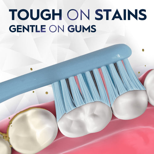 (2 pack)  Toothbrush Pro Whitening Brilliance, Medium, Sky Blue, 1 Count