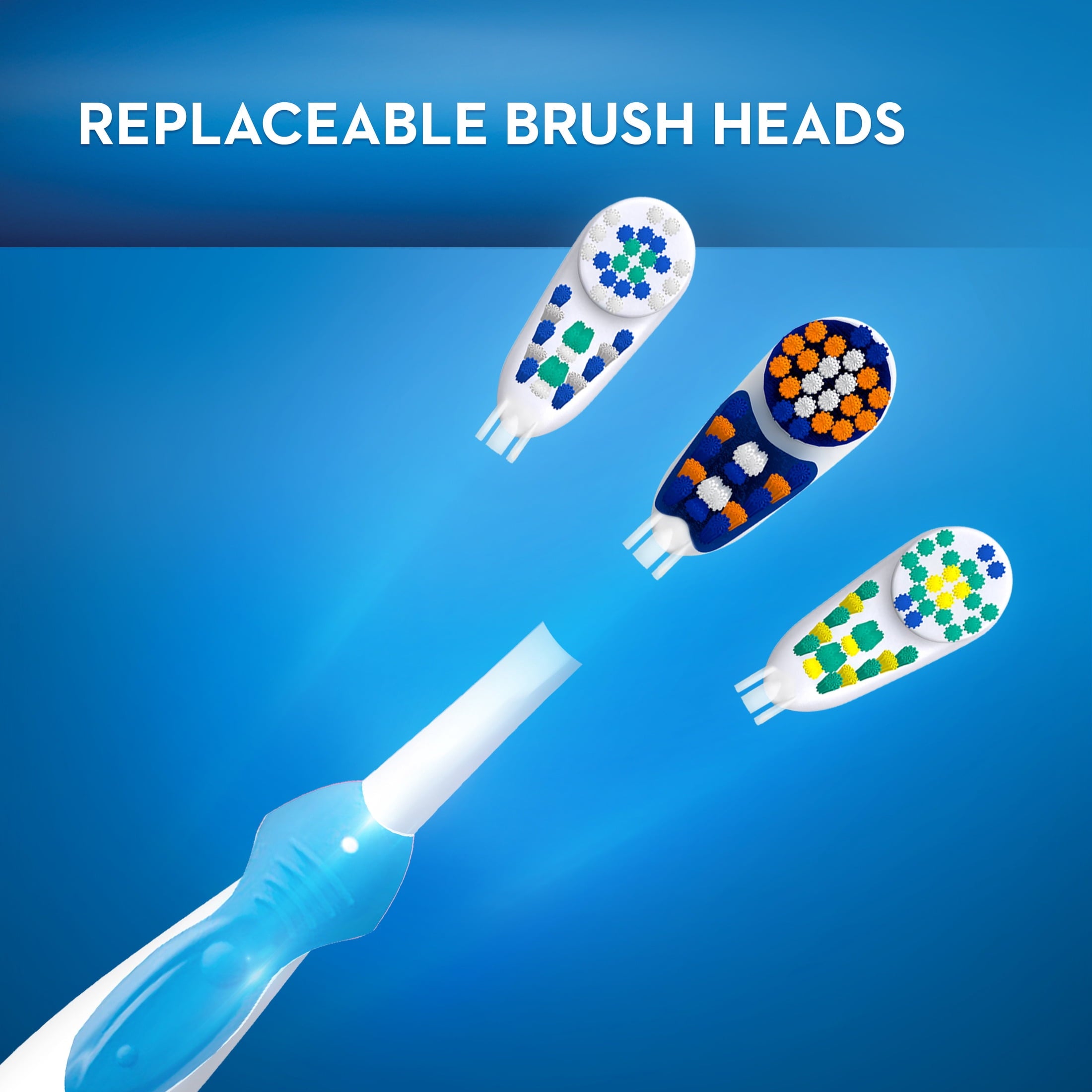 Toothbrush, 3D White Battery Toothbrush, 1 Count, Colors May Vary, for and Children 3+