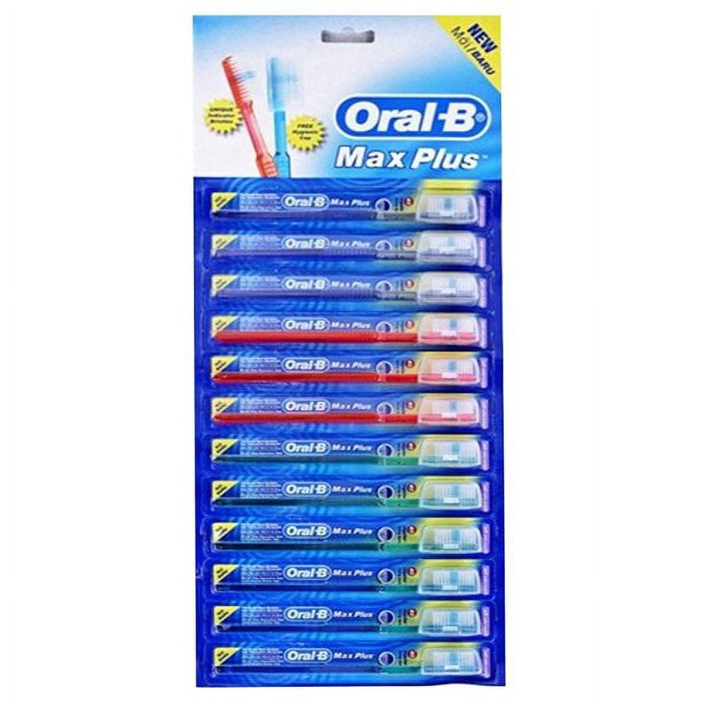 Max Family Pack Multicolored Toothbrushes With Travel Covers -12 pack