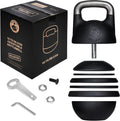 Adjustable Kettlebell Set [Bells of Steel] Kettle Bell Weight Set, Steel Shell, Internally-Loaded for Full Body Workouts, Competition Standard 35mm Handle, 12-20.5kg