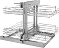 18-inch double-layer removable shelves with 4 shelves, silver color