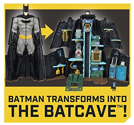 Batman, Bat-Tech Batcave, Giant Transforming Playset with Exclusive 4-- Batman Figure and Accessories