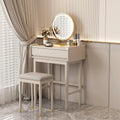 Makeup Vanity Desk with Drawers with Cushioned Stool Modern Vanity Desk Bedroom Vanity Set with Detachable Mirror and Makeup Box for Bedroom Girls Women