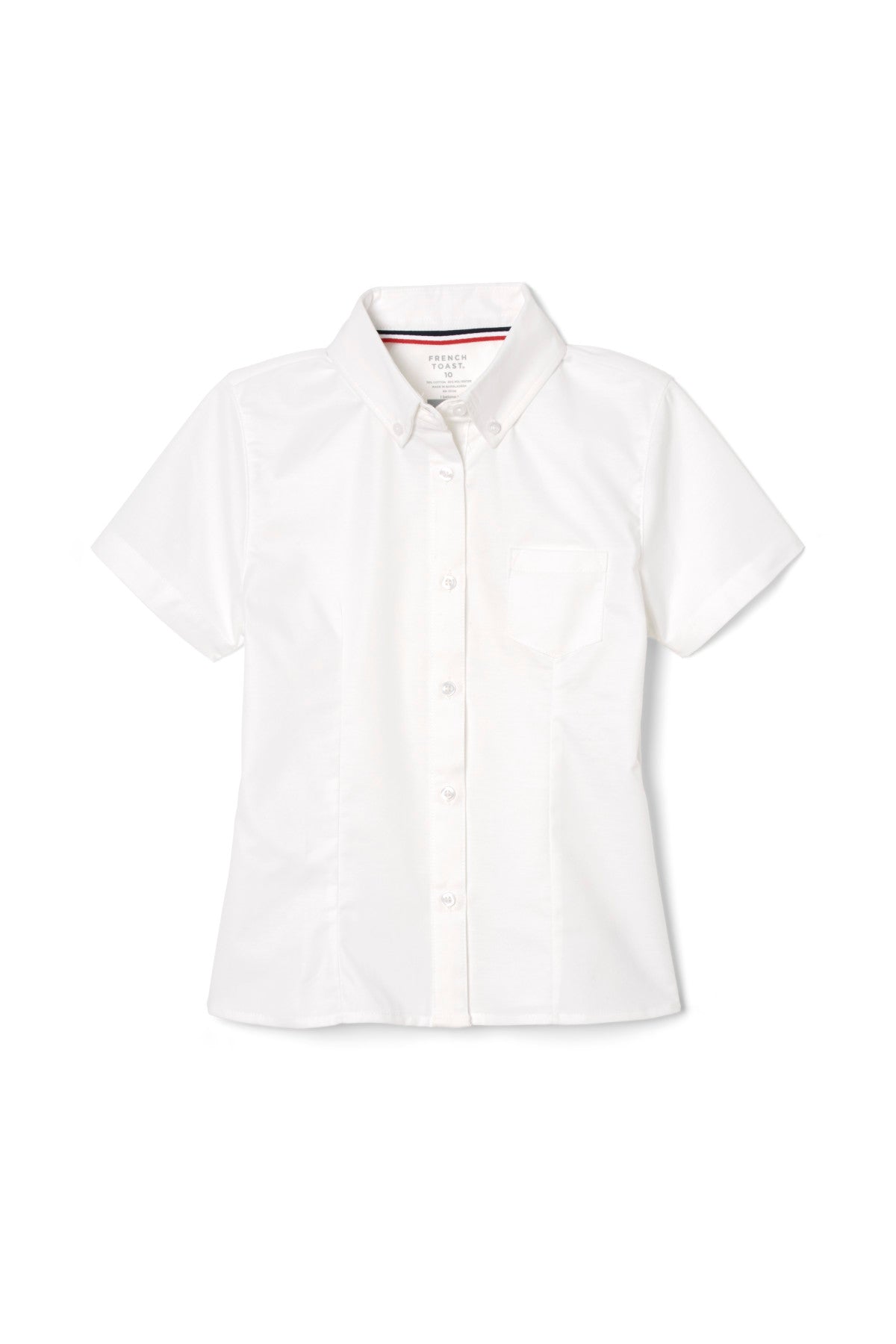 Adult Short Sleeve Oxford Blouse with Princess Seams – FINAL SALE
