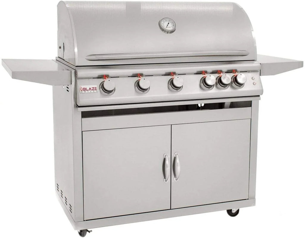 Blaze Freestanding Grill with Lights (BLZ-5LTE2-LP-BLZ-5-CART), 40-inch, Propane Gas
