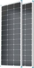 Solar Panel 100 Watt 12 Volt, High-Efficiency Monocrystalline PV Module Power Charger for RV Marine Rooftop Farm Battery and Other Off-Grid Applications, RNG-100D-SS, Single 100W