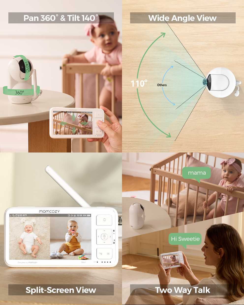 Momcozy 5.5-inch Full HD Video Baby Monitor - BM03