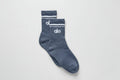 Unisex Half-Crew Throwback Sock - Bluestone/White