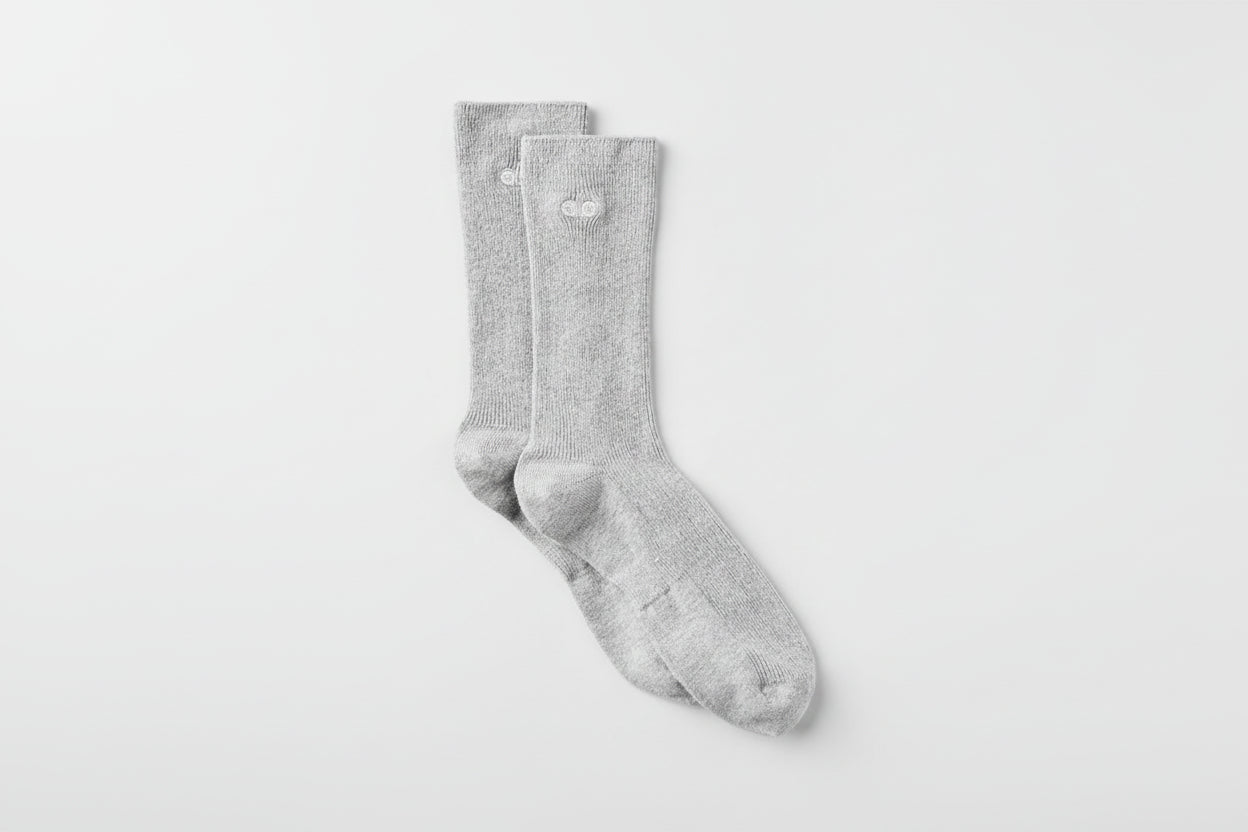 Unisex Half-Crew Understated Sock - Athletic Heather Grey