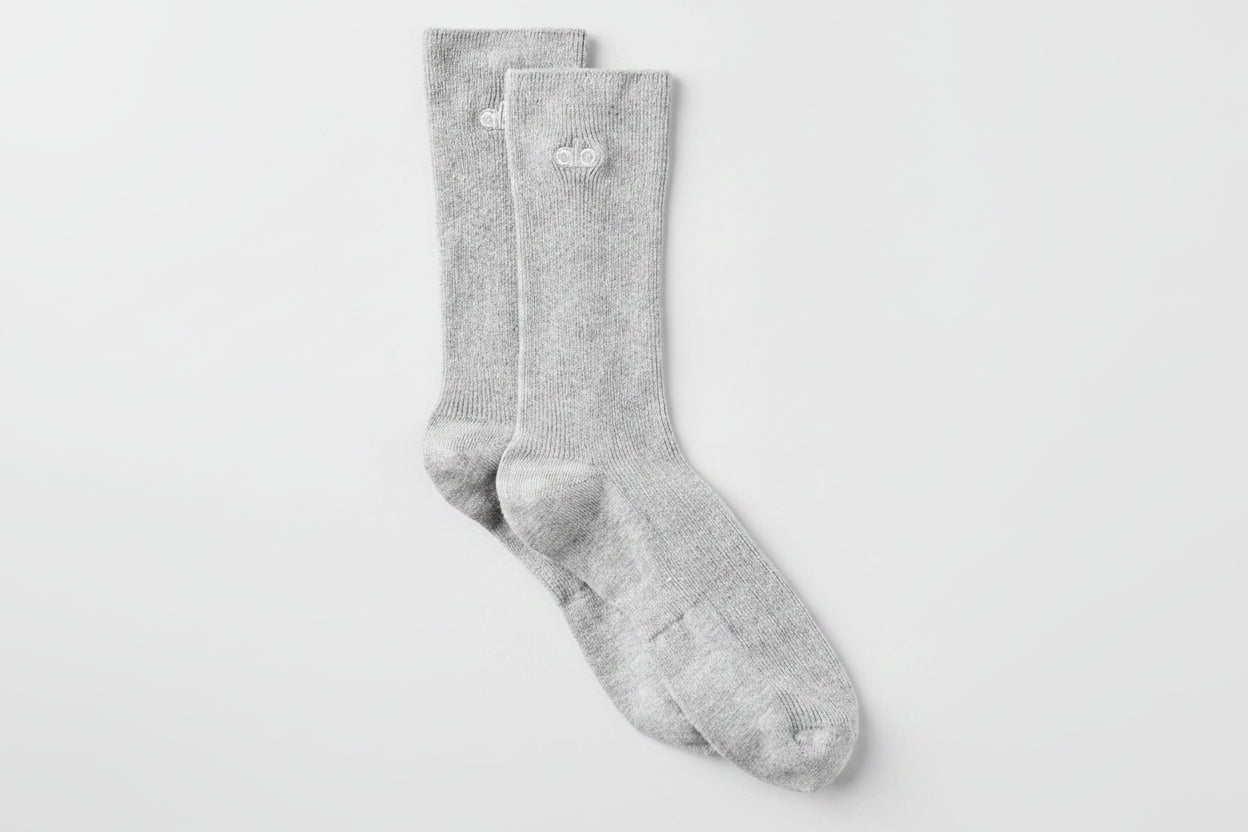 Unisex Half-Crew Understated Sock - Athletic Heather Grey