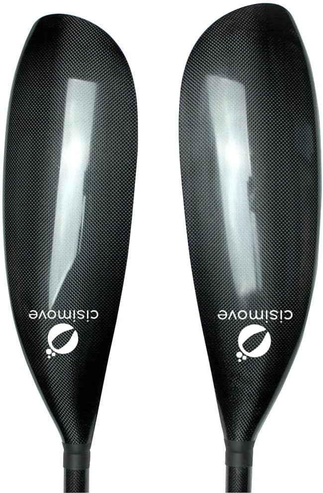 High-performance lightweight double-body carbon fiber kayak paddle, featuring wing-shaped blades, elliptical shafts and adjustable knobs (suitable for users with a height of 215 - 225 centimeters)