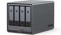 Four-slot desktop network storage device, equipped with Intel Pentium Gold 8505 octa-core processor, 8GB DDR5 memory, 128G solid-state drive, 1 10GbE network port, 1 2.5GbE network port, 2 M.2 NVMe slots, 4K HDMI interface, network storage device (wi