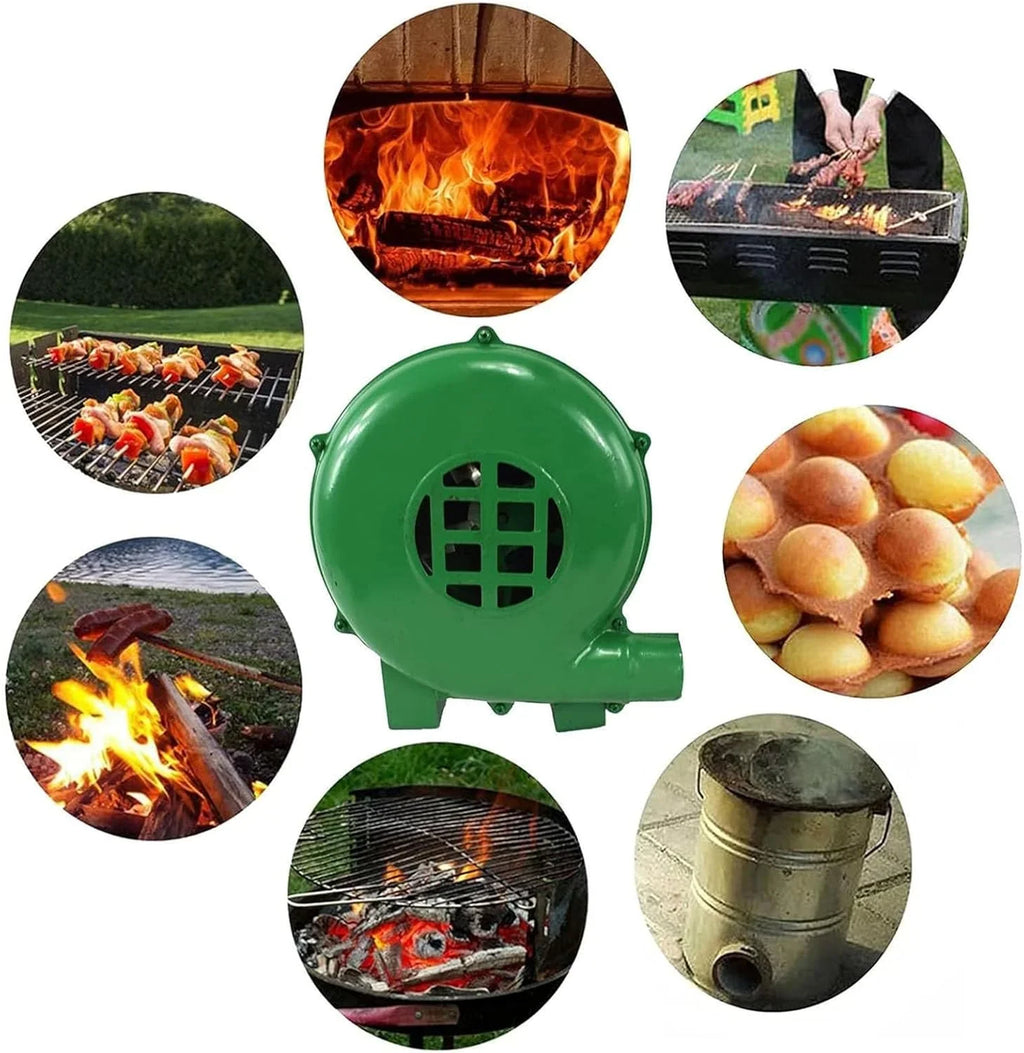 Blower Popcorn Fan, Manual BBQ Forge Air Blower with Hand Crank for Camping Picnic Outdoor - 80W-350W(150W)