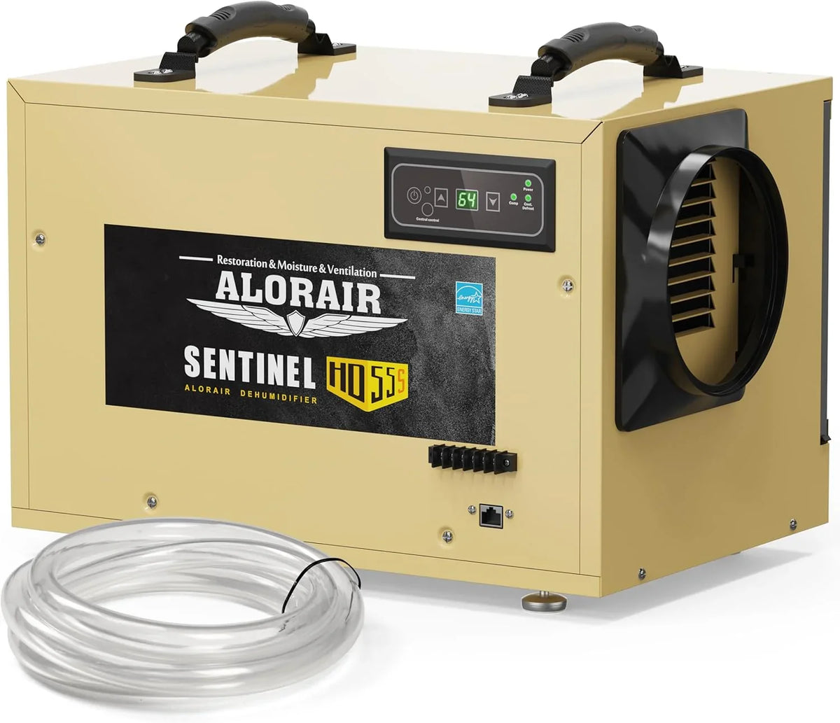 Basement/Mezzanine Dehumidifier Removal Service, 120 pounds/square foot (saturated state), 55 tank commercial dehumidifier, automatic defrosting, cETL standard, optional remote monitoring