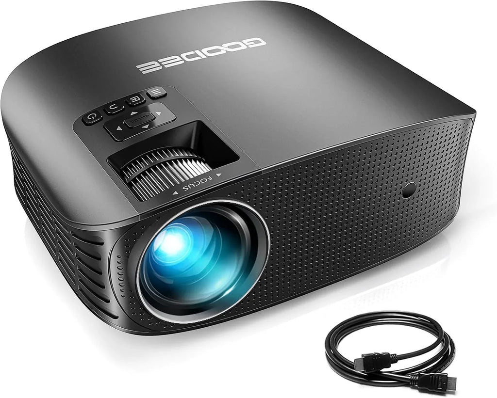 Intelligent 4K projector, equipped with 5G WIFI and Bluetooth functions, supports Dolby sound effect, outdoor projector, 400-inch zoom home theater projector, compatible with TV stick.