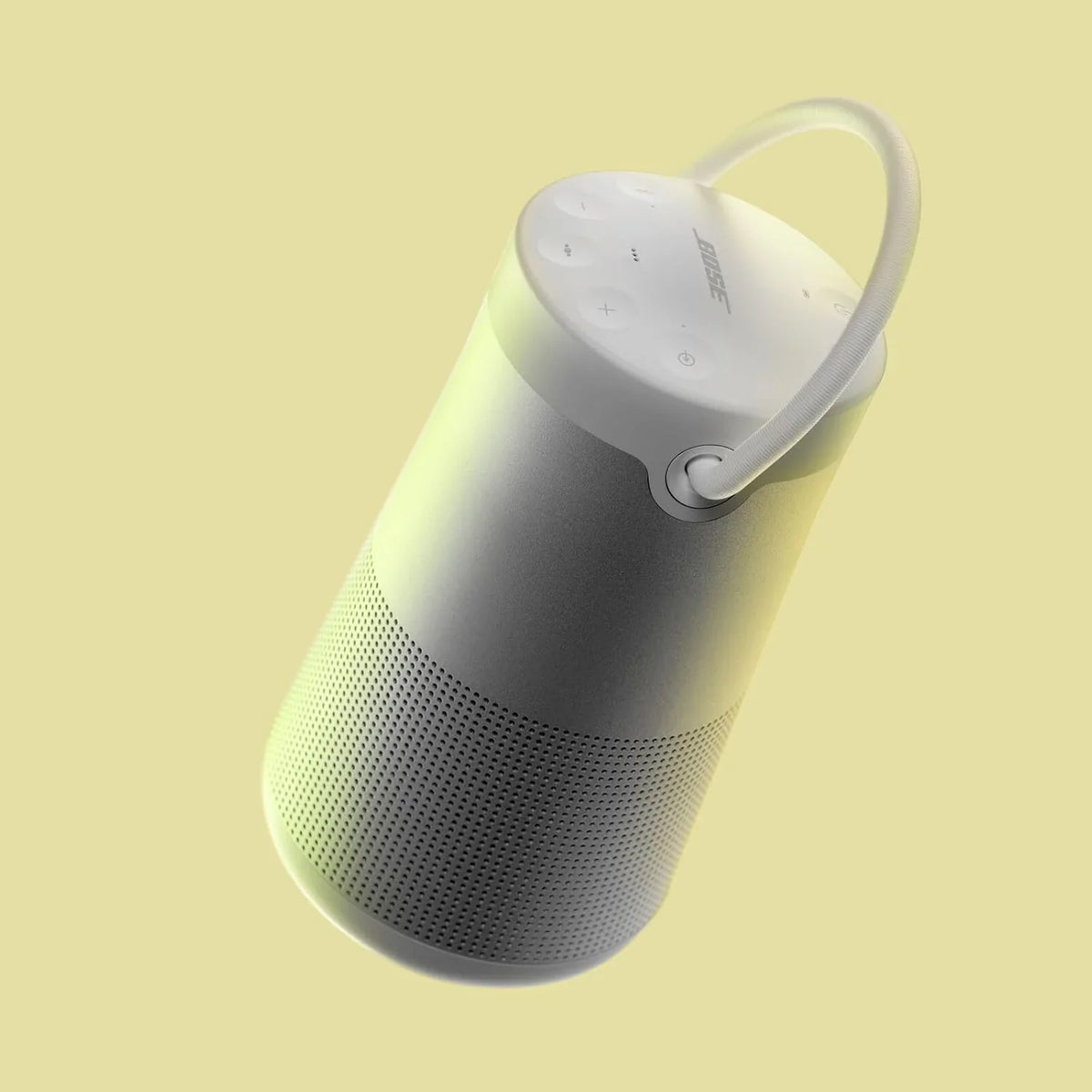 Bluetooth speaker, portable speaker with microphone, wireless and waterproof, 360-degree omnidirectional sound output, long-lasting battery and handle, silver appearance