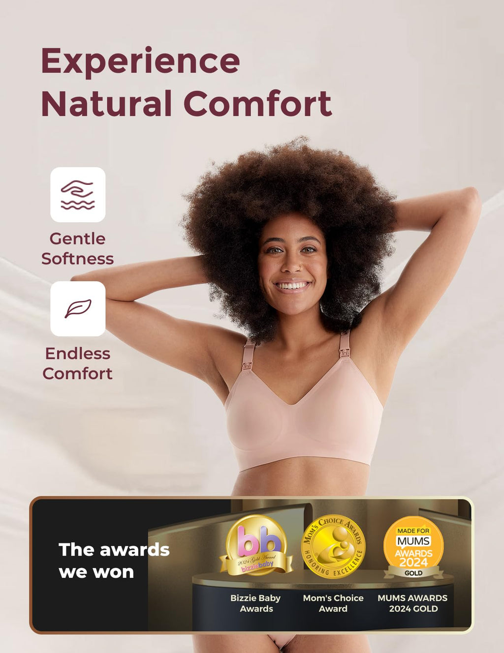 Ultra Soft Seamless Nursing Bra YN21 & DEX - 4-in-1 Hands Free Seamless Stretch Fabric Pumping Bra Bundle