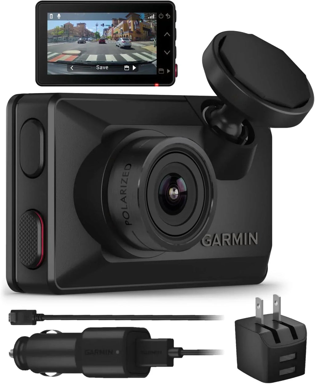 Ultra-small 1080p high-definition car recorder with a 140-degree viewing angle, built-in clarity polarizing filter, supports voice control, automatic recording function. Sold with a charging battery kit.