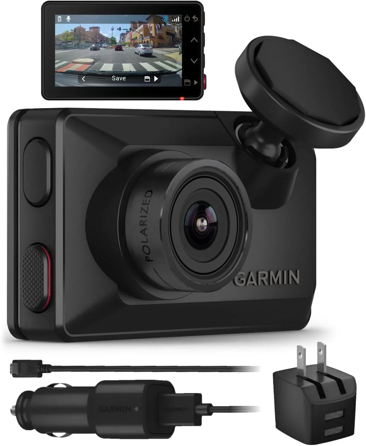 Ultra-small 1080p high-definition car recorder with a 140-degree viewing angle, built-in clarity polarizing filter, supports voice control, automatic recording function. Sold with a charging battery kit.