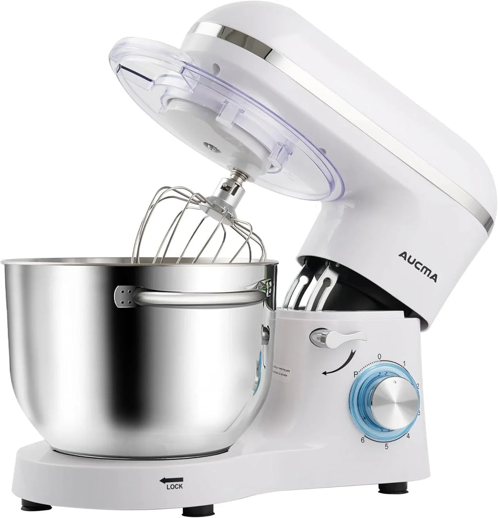 Vertical mixer, power 900 watts, capacity 8 gallons, large kitchen mixer, kitchen electric mixer with dough hook, whisk and stirring rod (blue, 8 gallons)