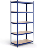Five-tier storage rack 2920 pounds Heavy-duty shelf Adjustable boltless storage rack Suitable for storage area storage rooms 108 inches wide x 18 inches deep x 72 inches high