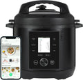 Intelligent oven and fryer combo, 11 integrated functions - countertop convection oven for baking, roasting, air frying, baking, dehydrating, 1750 watt power, 25 gallon capacity, controlled by touch screen for quick cooking - black