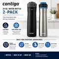Contigo® 2-Pack 24 oz Water Bottles – Ashland 2.0 AUTOSPOUT® Licorice Black + Cortland Chill 2.0 Stainless Steel AUTOSEAL® Leakproof Bottles