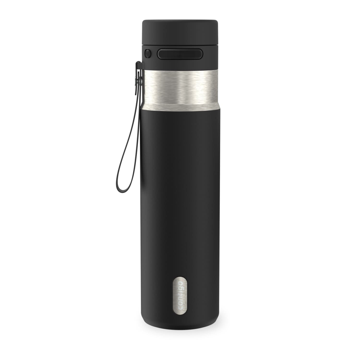 Contigo AutoPop 24 oz Leakproof Insulated Stainless Steel Water Bottle with Carry Strap and Shaker Ball