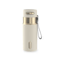 Contigo 16 oz Stainless Steel Water Bottle, Leak-Proof, Hot & Cold Insulated, Travel, Gym & Office Friendly, Carry Strap, Cream/Champagne