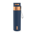 Contigo 24 oz Stainless Steel Leak-Proof Insulated Water Bottle with Carry Strap, Blue/Bronze