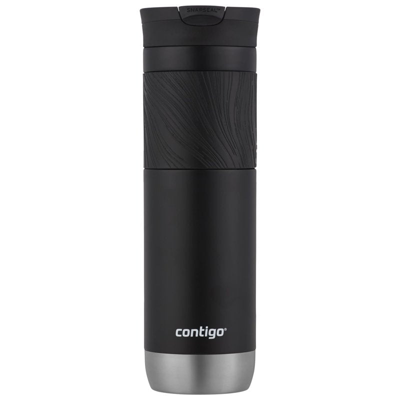 Contigo Byron 2.0 Stainless Steel Travel Mug with SNAPSEAL Lid and Grip in Black, 24 fl oz.